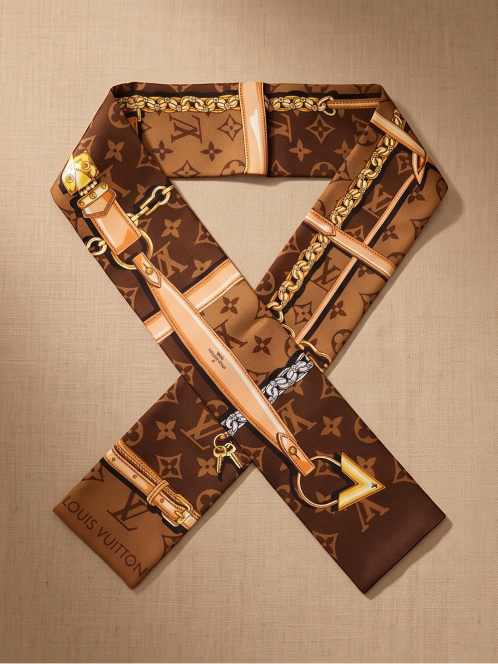 Louis Vuitton Brown Monogram Silk Bandeau